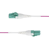 StarTech.com 50m (164ft) LC to LC (UPC) OM4 Multimode Fiber Optic Cable, Erika Violet, 50/125µm, 40G/100G, LOMMF/VCSEL, Uniboot Fiber Jumper Cord, OFNR Riser Rated