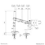 Neomounts DS60-600BL1 Monitor arm 10-32" - Quick-fix - 180°-stop