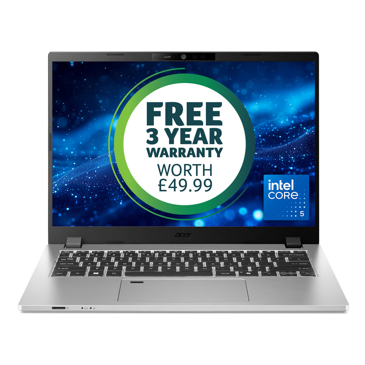 Acer TravelMate P2 (TMP214-56-TCO) Intel Core 5 120U, 8GB, 256GB SSD, 14" WUXGA, Win11Pro Notebook