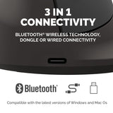 Fellowes Vertical Wireless Mouse Breyta Plus+ Ergonomic Left Handed Vertical Mouse with Antibacterial Protection Medium