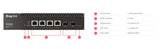 DrayTek VSPX2060-K network switch Managed L2+ 10G Ethernet (100/1000/10000) Power over Ethernet (PoE) Desktop/Wall-Mounting Black