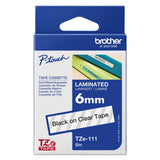Brother TZE-111 label-making tape Black on transparent