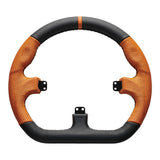 Asetek Closed D Orange Leather Rim Racing wheel