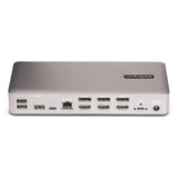 StarTech.com Triple-Monitor USB4 Docking Station, 4K 60Hz HDMI or DisplayPort, 100W Laptop Charging, 2.5GbE, USB-C Multi-Monitor Dock, Driverless