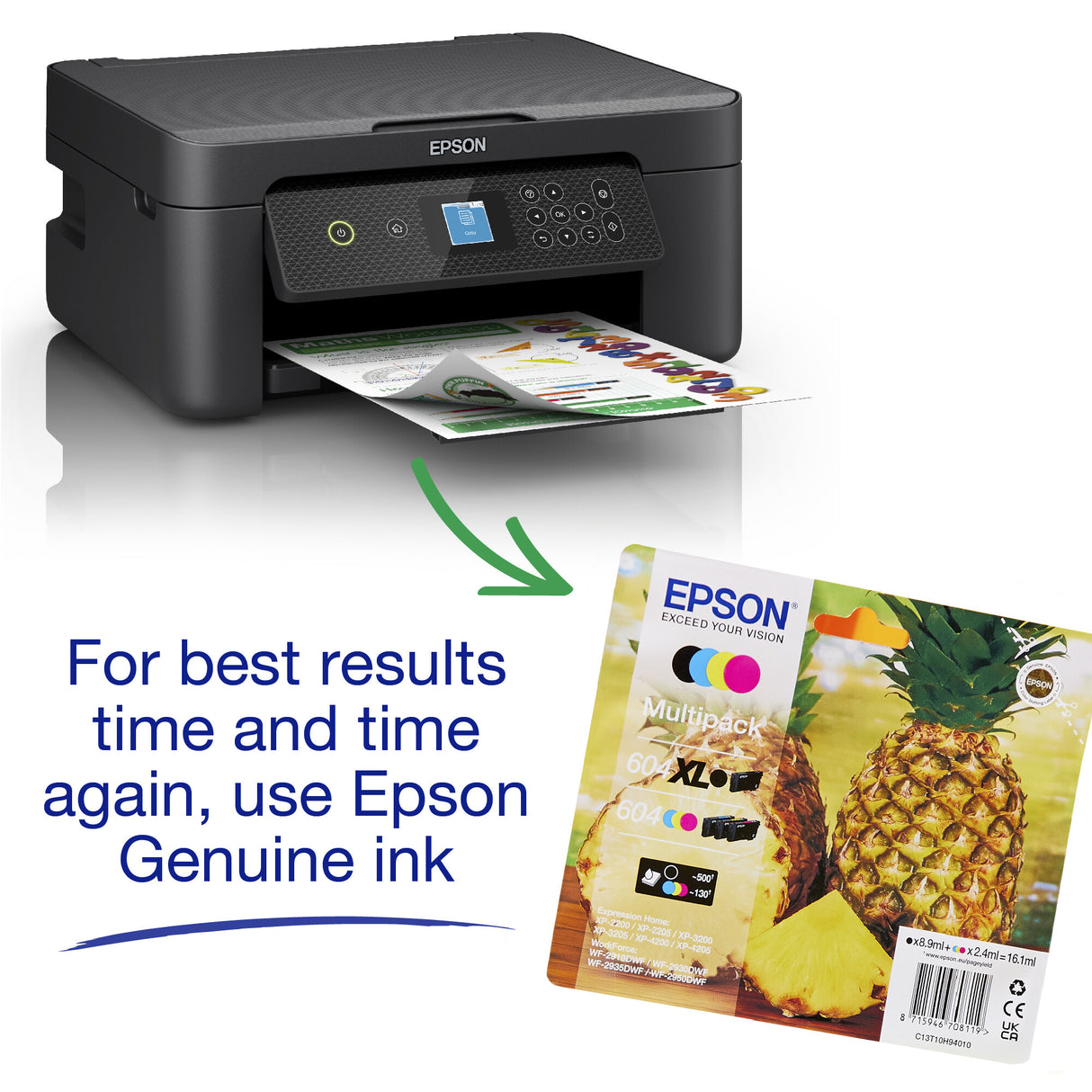Epson Expression Home XP-3200 C11CK66401 Impresora multifunción de inyección de tinta, color, inalámbrica, todo en uno, dúplex