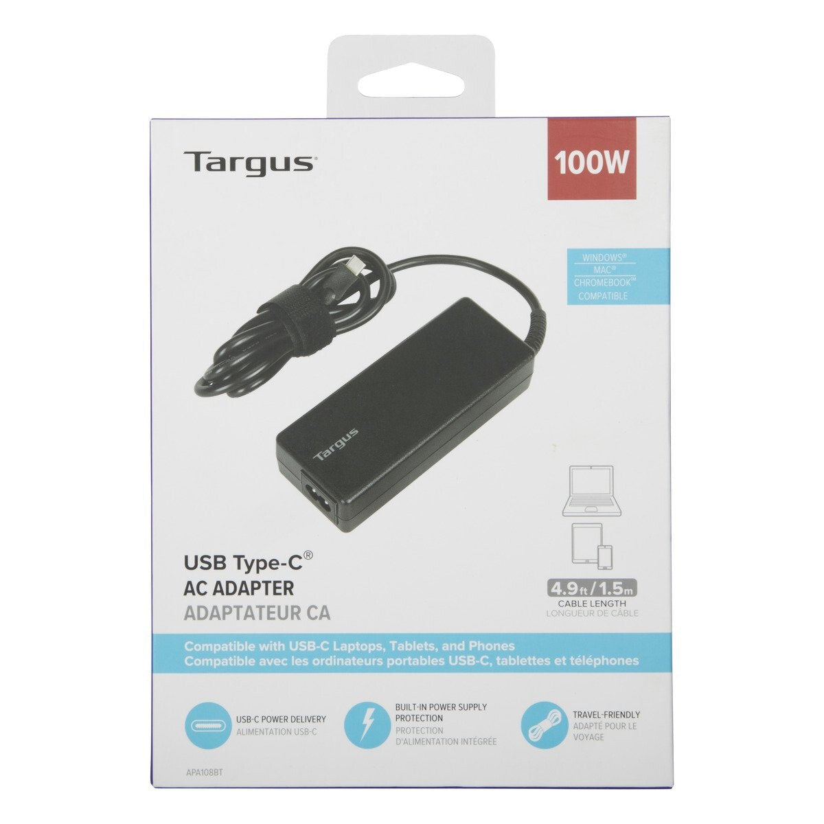 Targus APA108EU power adapter/inverter Indoor 100 W Black