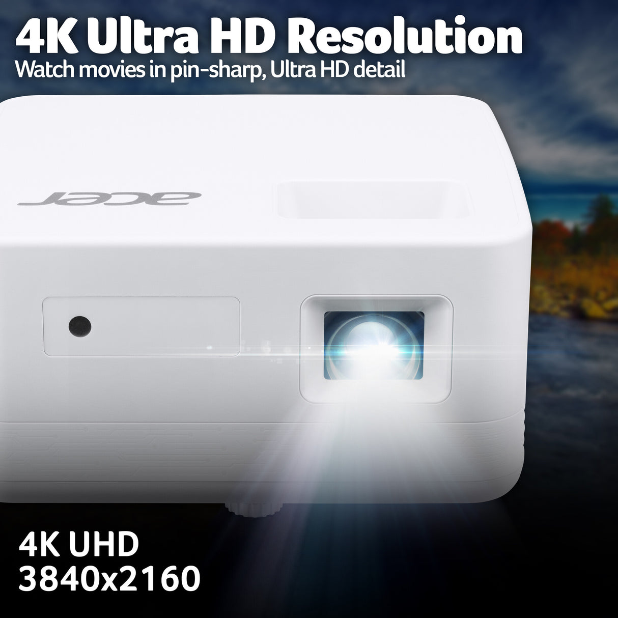Acer PD1800 DLP Projector, 4K Ultra HD (3840×2160), 1000 ANSI Lumens