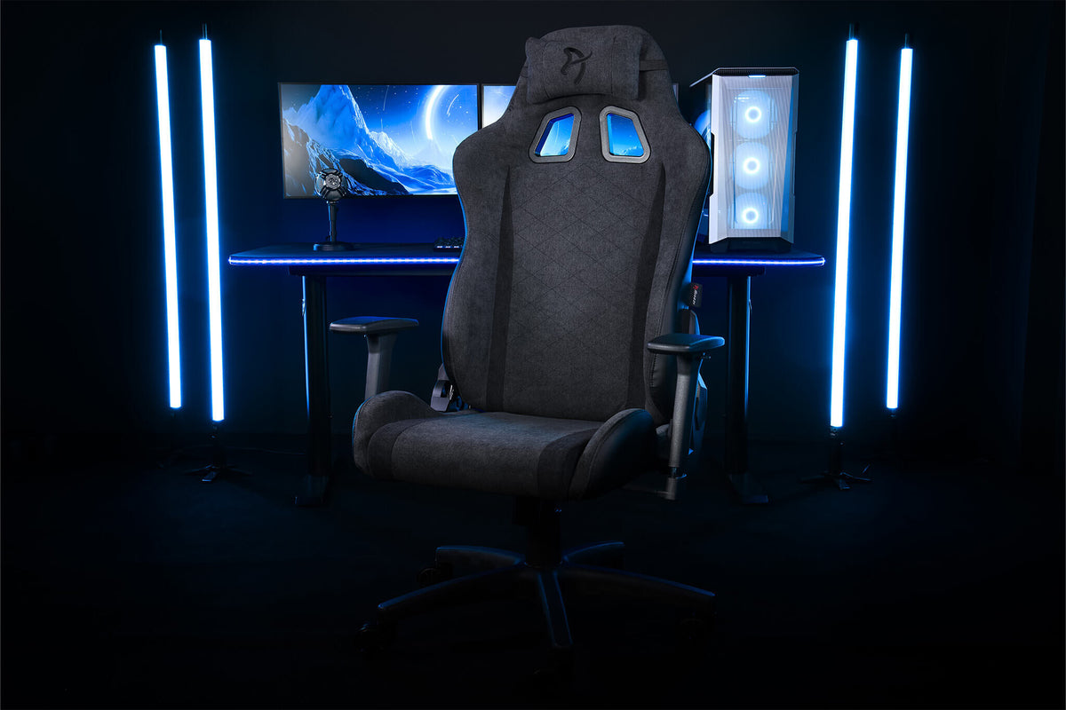 Arozzi Gaming Stuhl Avanti Dark grey SoftFabric Console gaming chair Upholstered seat