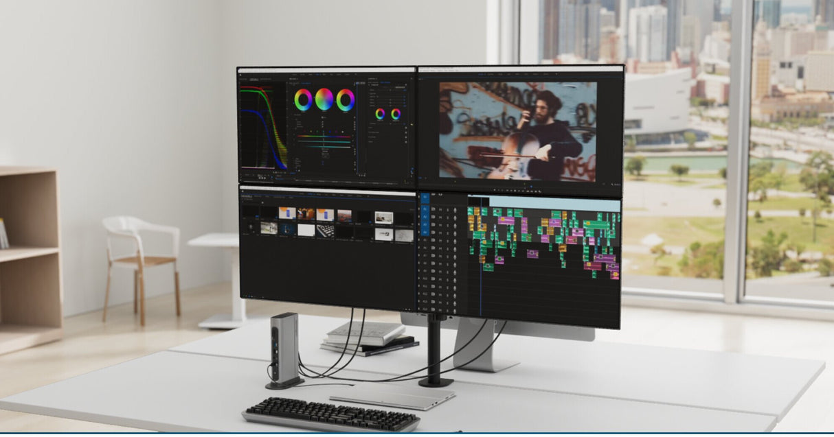 Kensington AD4010T4 Thunderbolt 4 and USB4 Quad Video Docking Station - 98W PD - DP/HDMI - Windows/macOS