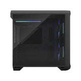 Fractal Design Torrent Compact (Light TG RGB) Caja para juegos con ventanas de vidrio tintado claro, E-ATX, 2 ventiladores RGB, concentrador de ventilador, tira RGB en cubierta de fuente de alimentación, rejilla frontal, USB-C