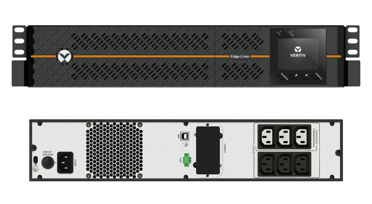 Vertiv EDGELI-1500IRT2U uninterruptible power supply (UPS) Line-Interactive 1.5 kVA 1350 W 6 AC outlet(s)