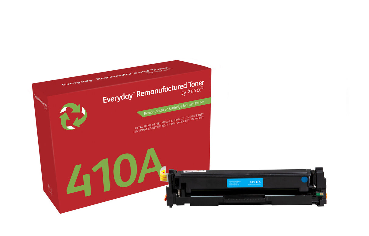 Everyday™ Cyan Remanufactured Toner by Xerox compatible with HP 410A (CF411A), Standard capacity