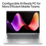 HP DW1Z7ET laptop Intel Core 5 35.6 cm (14") WUXGA 24 GB DDR5-SDRAM 512 GB SSD Wi-Fi 7 (802.11be) Windows 11 Pro AI PC Silver