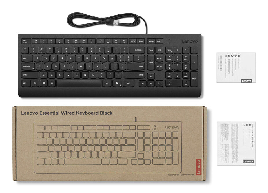 Lenovo 4Y41R64671 keyboard Home/Office USB UK English Black