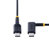 StarTech.com 6.6ft (2m) USB-C Fast Charging Cable, Rugged, Right-Angled, Charge & Sync, 60W (3A) PD, USB 2.0, TPE Jacket and Aramid Fiber - USB C Charging Cord