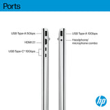 HP OmniBook 5 16-bc1004na AMD Ryzen™ 5 8540U Laptop 40.6 cm (16") 2K 16 GB LPDDR5-SDRAM 512 GB SSD Wi-Fi 6 (802.11ax) Windows 11 Home Silver