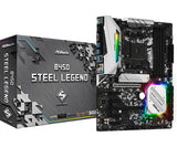 Asrock B450 STEEL LEGEND, AMD B450, AM4, ATX, 4 DDR4, HDMI, DP, XFire, durabilité à toute épreuve, éclairage RVB, M.2