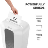 Fellowes LX Series Paper Shredder LX70 11 Sheet Cross Cut Shredder with 18 Litre Bin High Security P4 White