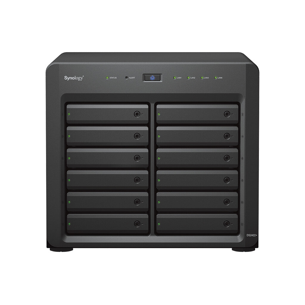 Synology DiskStation DS2422+ NAS Desktop Ryzen Embedded V1500B 4 GB DDR4 48 TB HDD DiskStation Manager Black
