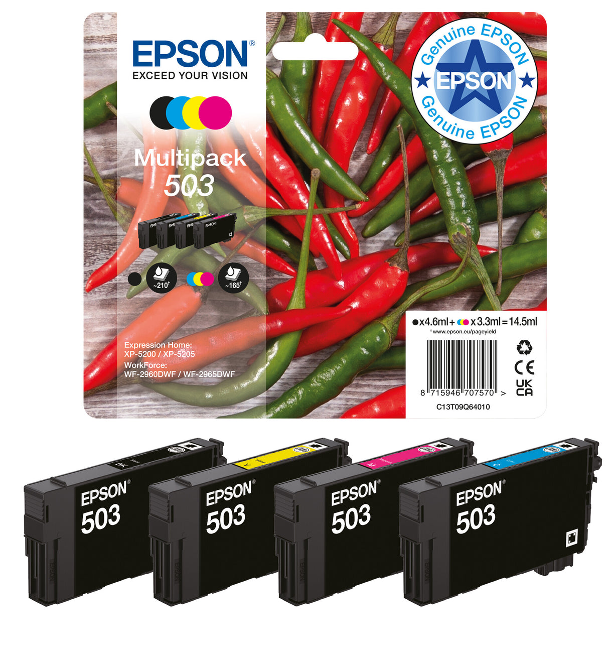 Epson Singlepack Cyan 503 Ink
