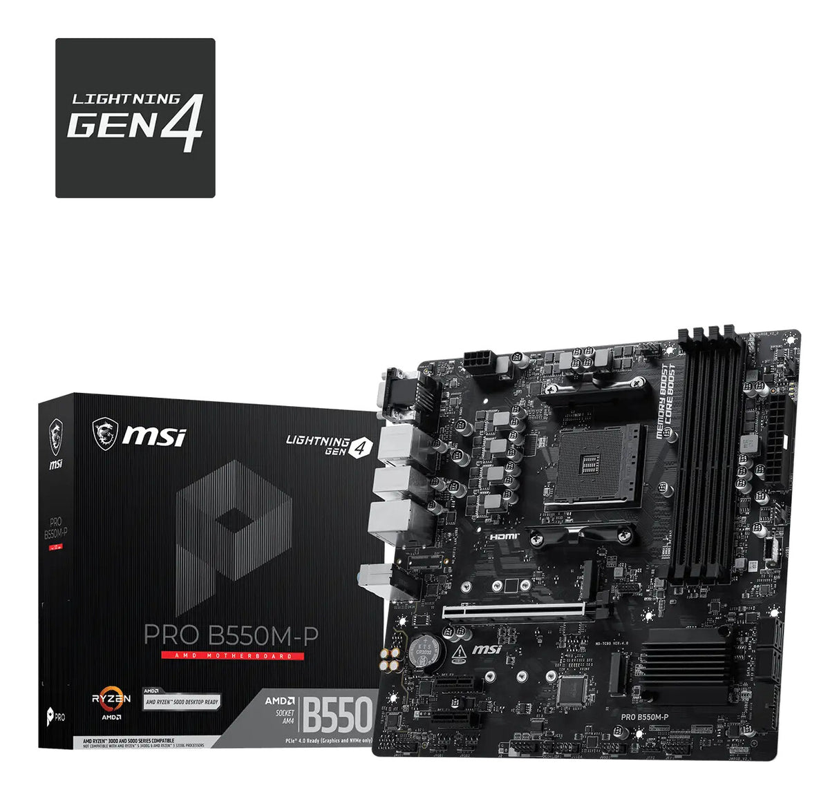 MSI PRO B550M-P motherboard AMD B550 Socket AM4 ATX