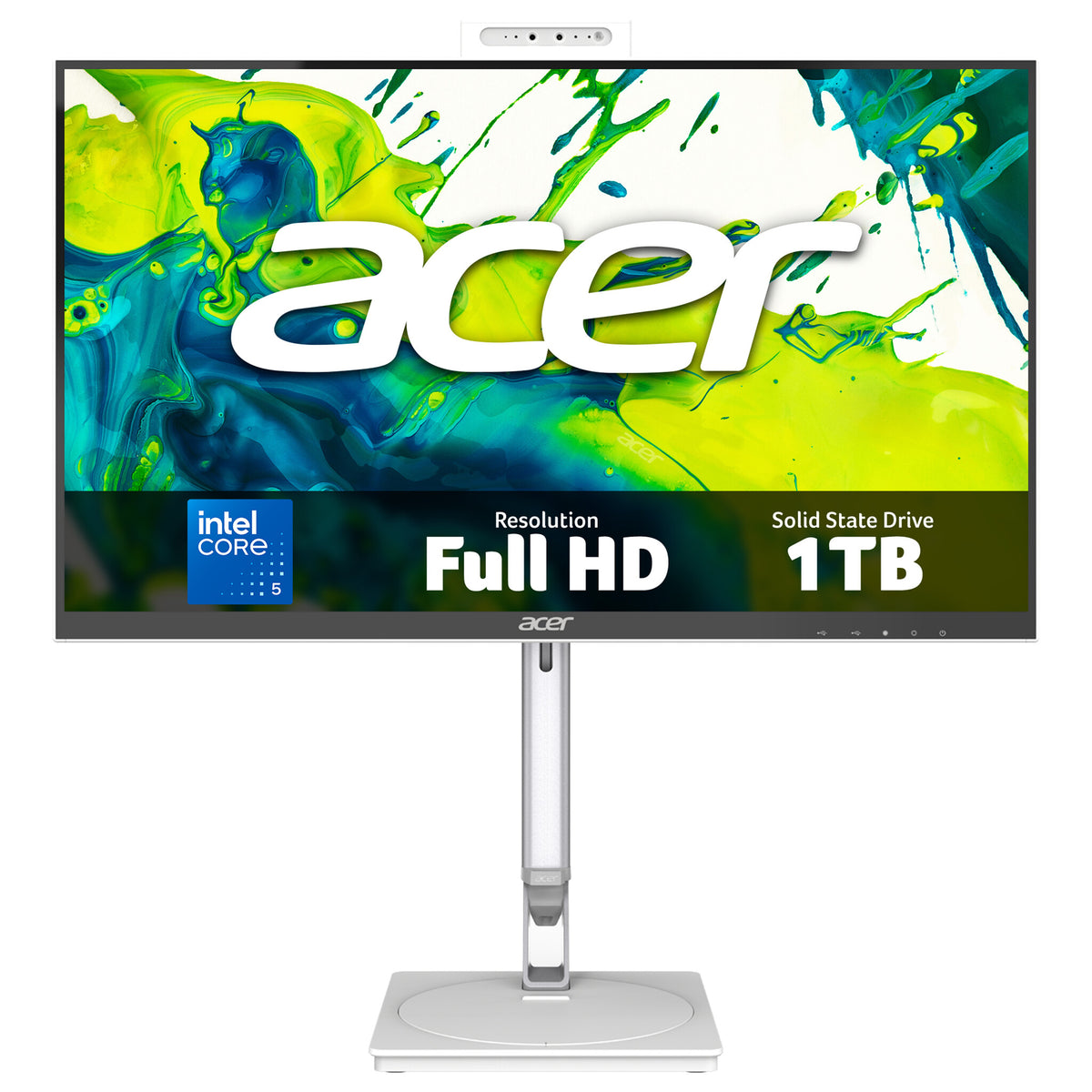 Acer Aspire C24D – 23.8" Full HD (1920×1080), Intel Core 5 320, 16GB LPDDR5, Windows 11 All‑in‑One Desktop