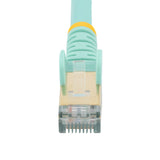 StarTech.com 7m CAT6a Ethernet Cable - 10 Gigabit Shielded Snagless RJ45 100W PoE Patch Cord - 10GbE STP Network Cable w/Strain Relief - Aqua Individually Tested/Wiring is UL Certified/TIA
