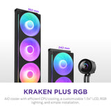 NZXT Kraken Plus RGB 240 Processor All-in-one liquid cooler 12 cm Black
