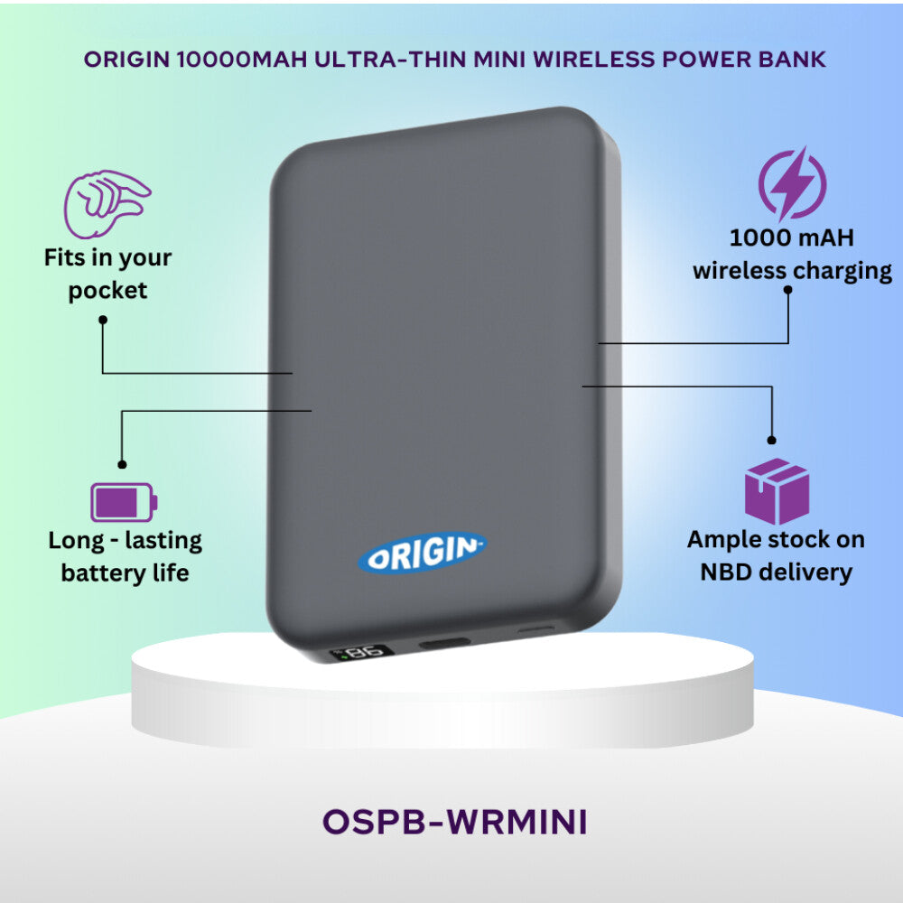 Origin Power Bank Origin Storage Origin 10000mAh Ultra-Thin Mini Wireless Power Bank ...