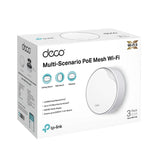 TP-LINK (DECO X50-POE) AX3000 Sistema Wi-Fi 6 inalámbrico de doble banda con PoE, paquete de 3, LAN 2.5G, OFDMA y MU-MIMO, TP-Link HomeShield