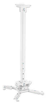 Manhattan Projector Mount, Ceiling, Universal, Full Motion, Height Range: 745 to 1145mm, Max 35kg, White, 360° rotation, +/-20° Tilt, and +/-8° Swivel, Lifetime Warranty
