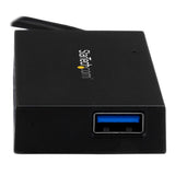 StarTech.com 4 Port USB C Hub - USB Type-C Hub w/ 4x USB-A Ports (USB 3.0/3.1 Gen 1 SuperSpeed 5Gbps) - USB Bus or Self Power - Portable USB-C to USB-A BC 1.2 Charging Hub w/ Power Adapter~4 Port USB C Hub - USB Type-C Hub w/ 4x USB-A Ports USB 3.0 hub (5