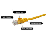 connektgear 0.5m RJ45 CAT5e UTP Stranded Flush Moulded Network Cable - 24AWG - Yellow