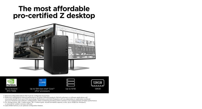 HP Z1 G9 Intel® Core™ i7 i7-13700 16 GB DDR5-SDRAM 512 GB SSD Windows 11 Pro Tower Workstation Black