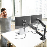 j5create JTSA102 Ergonomic Dual Monitor Mount, Black