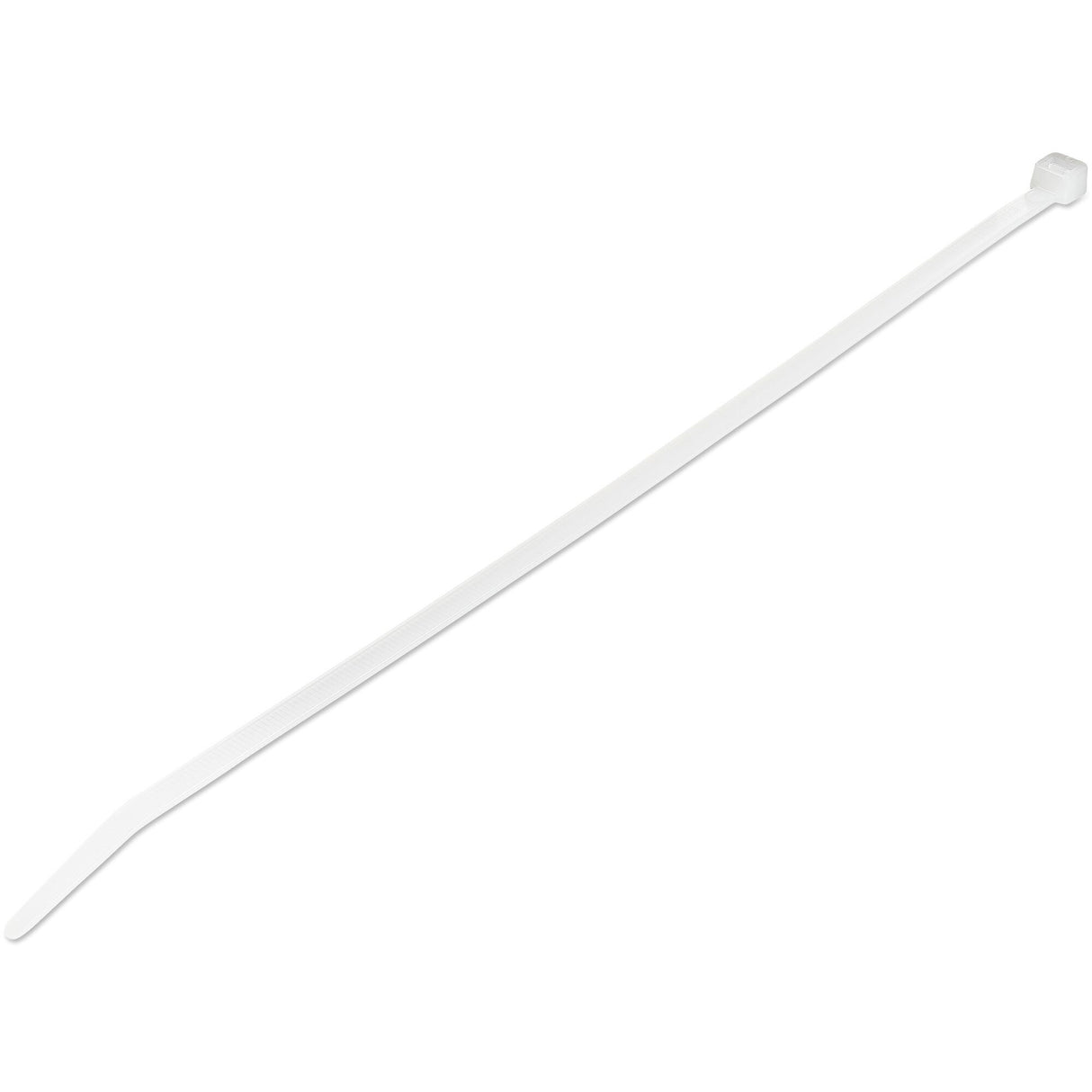StarTech.com 10"(25cm) Cable Ties - 1/8"(4mm) wide, 2-5/8"(68mm) Bundle Diameter, 50lb(22kg) Tensile Strength, Nylon Self Locking Zip Ties w/Curved Tip, 94V-2/UL Listed, 1000 Pack - White - TAA