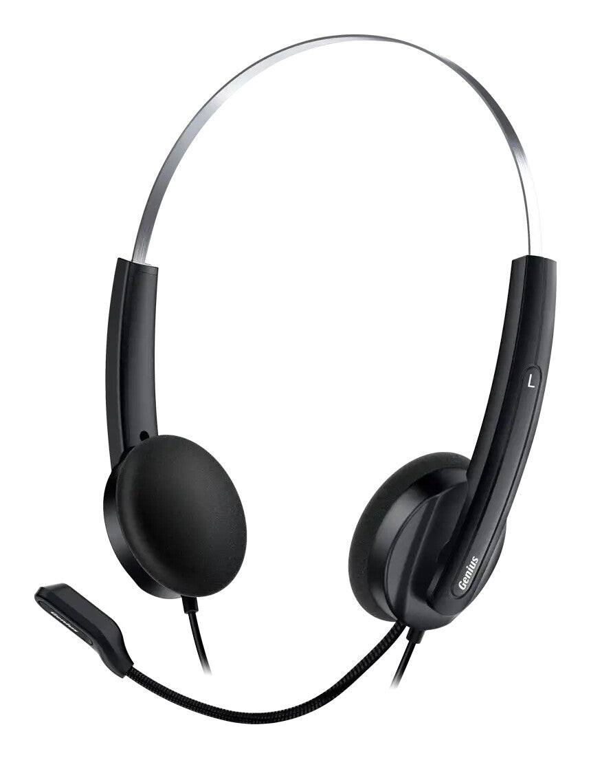 Genius HS-220U Headset Wired Head-band Office/Call center USB Type-C Black
