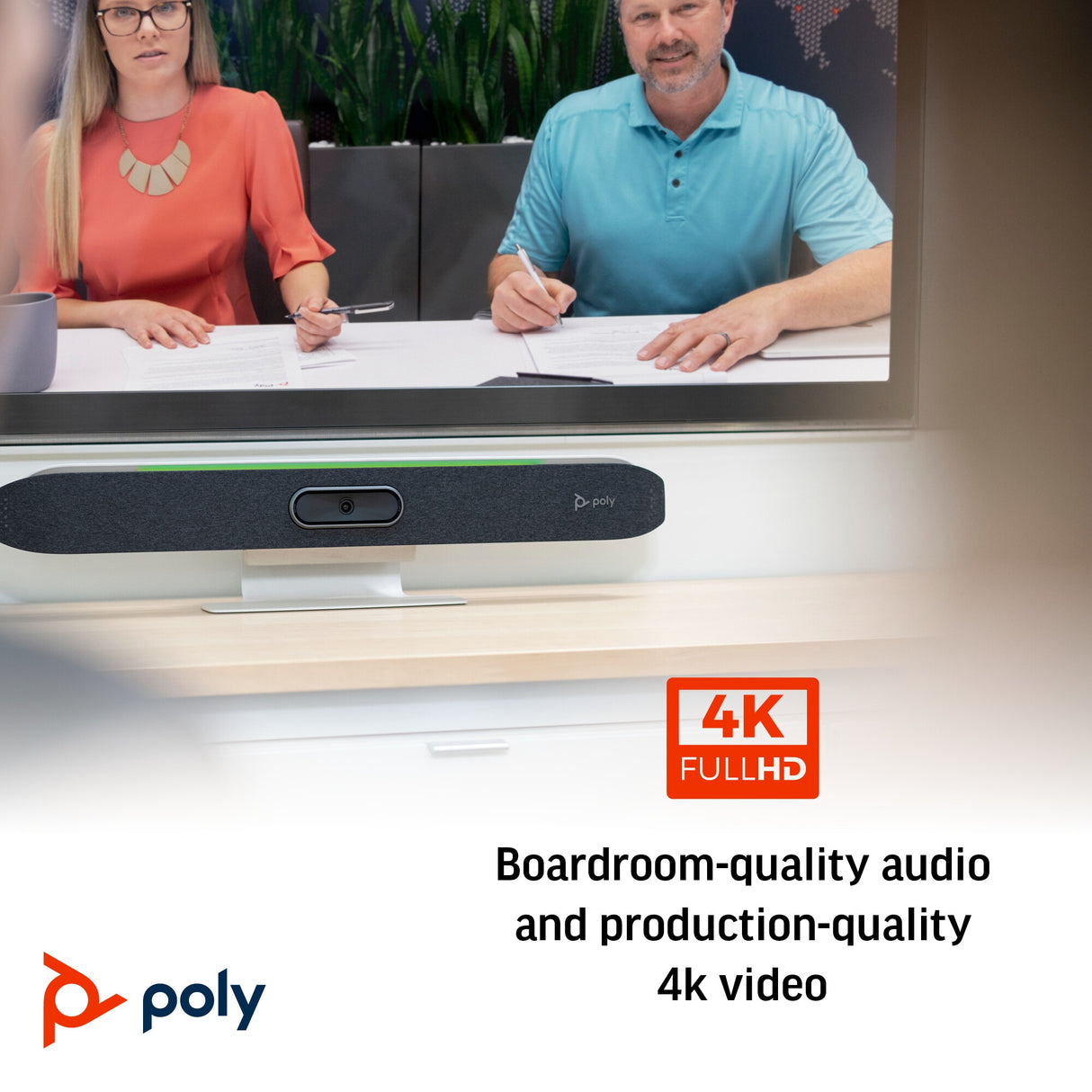 POLY Studio X50 All-In-One Video Bar with TC8 Controller Kit