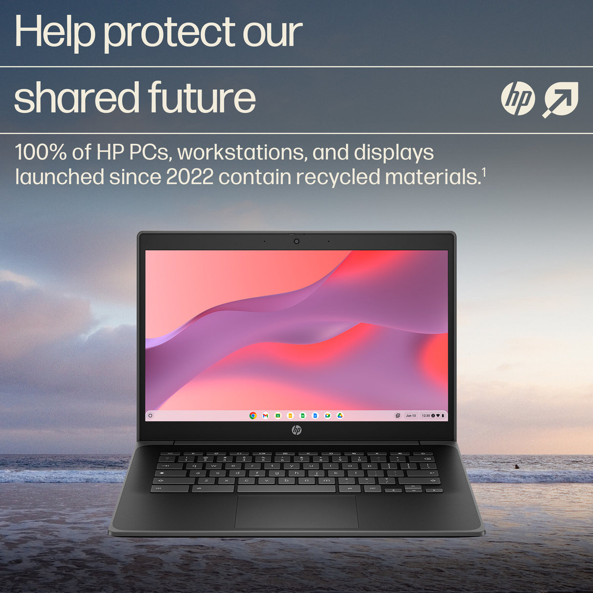 HP Fortis G1i 14 inch Chromebook Intel® N N150 35.6 cm (14") Touchscreen Full HD 32 GB LPDDR5x-SDRAM Wi-Fi 6E (802.11ax)