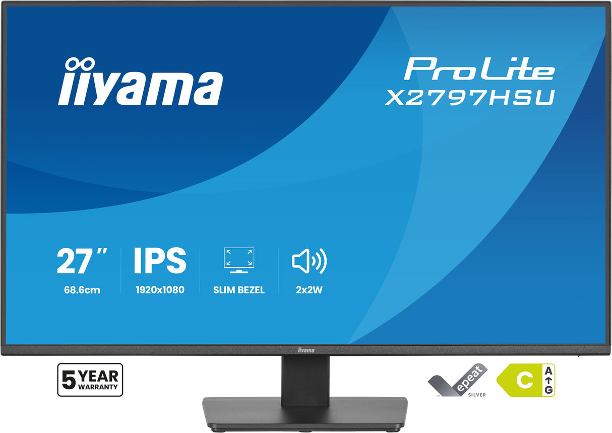 iiyama ProLite X2797HSU-B1 computer monitor 68.6 cm (27") 1920 x 1080 pixels Full HD LED Black