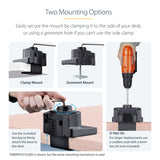 StarTech.com Desk Mount Monitor Arm with 2x USB 3.0 ports, Slim Full Motion Single Monitor Mount, up to 34" (17.6lb/8kg) VESA Display, Clamp/Grommet Mount, Mechanical Spring