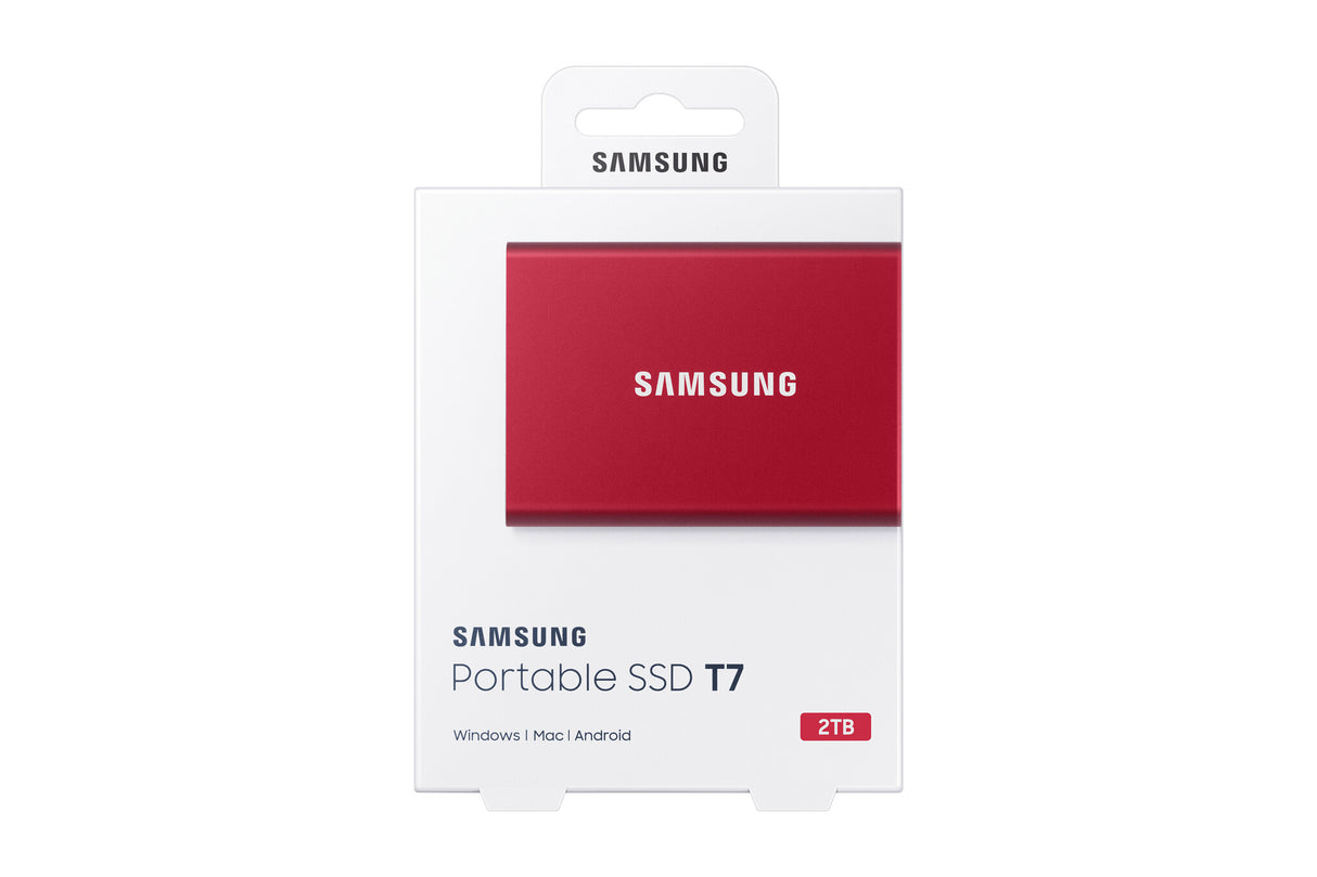 Samsung Portable SSD T7 2 TB USB Type-C 3.2 Gen 2 (3.1 Gen 2) Red