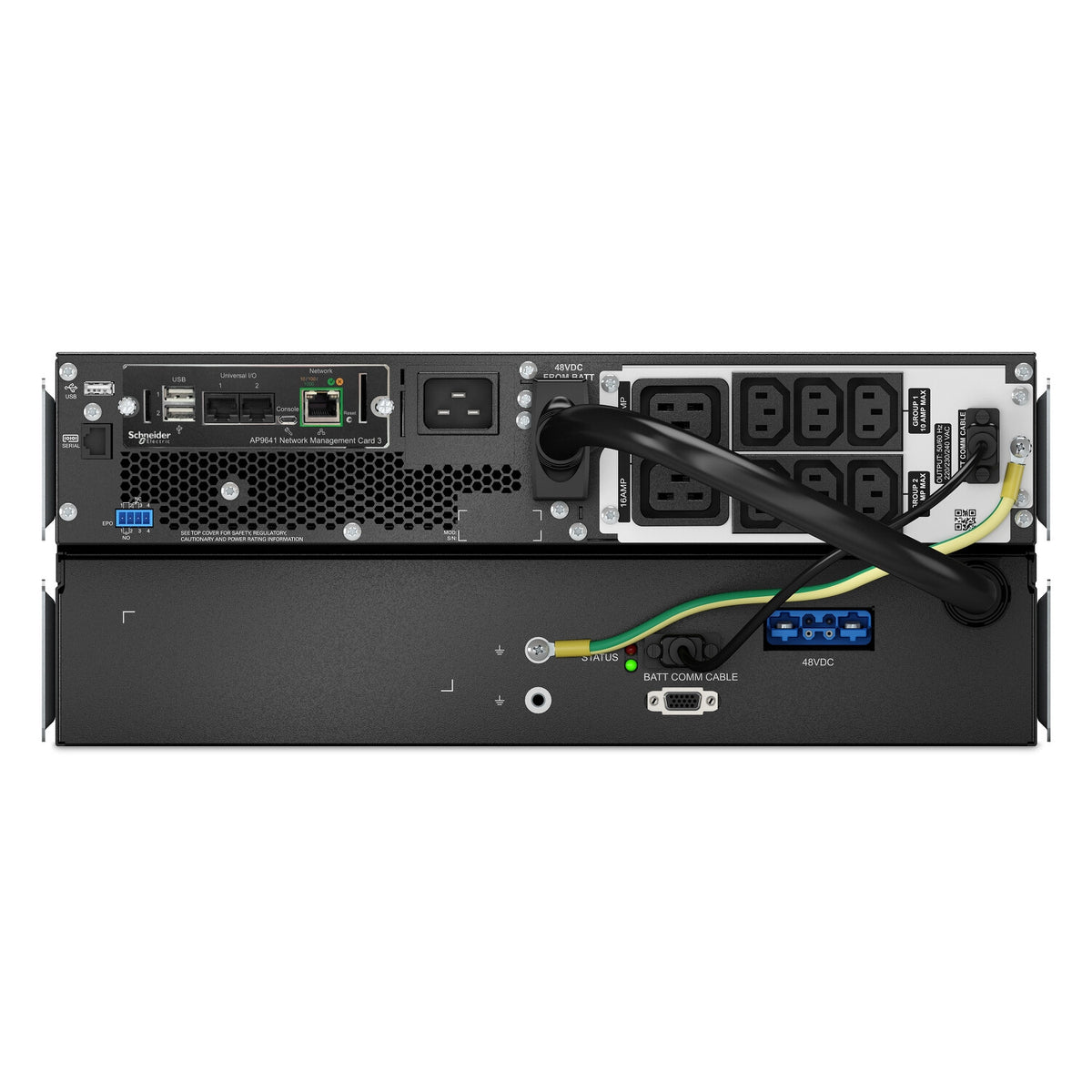 APC Smart-UPS On-Line, 2200VA, Lithium-ion, Rackmount 4U, 230V, 6x C13+2x C19 IEC outlets, Network Card, Extended long runtime, Rail kit included