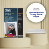 Epson Premium Glossy Photo Paper (130 x 180mm), 255gsm, 30 sheets