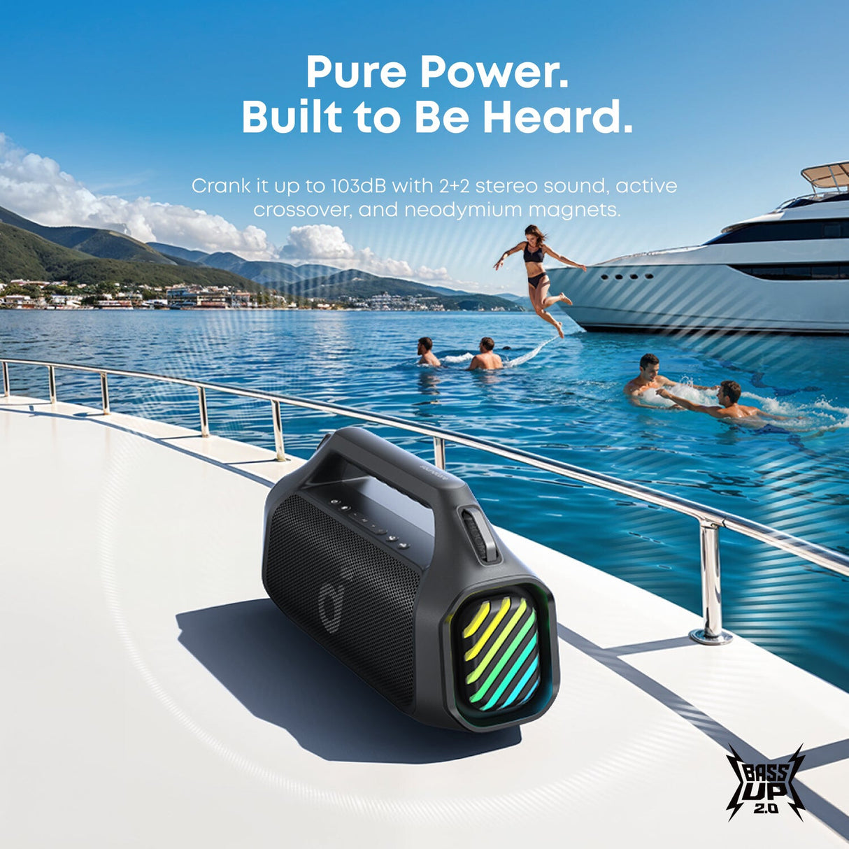 Soundcore Boom 2 Pro 2.1 portable speaker system Black 140 W