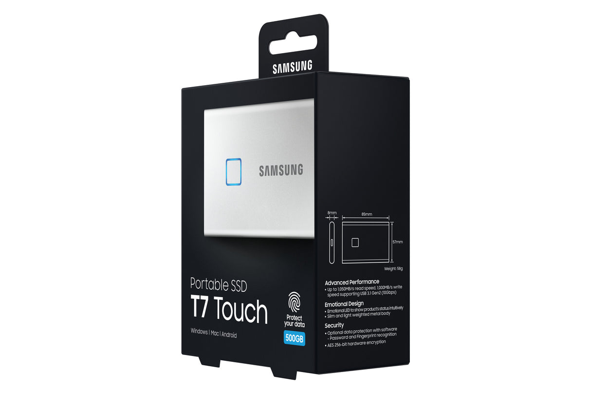 Samsung Portable SSD T7 Touch 500GB - Silver