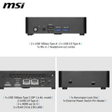 MSI Cubi NUC TWG N250 BB (Intel N250, NO RAM, NO SSD, NO OS) - Barebone, NUC, USFF, Mini Computer, Intel Graphics/DDR5/Type-C/Dual HDMI/Dual LAN/WiFi 6E/BT 5.3/VESA