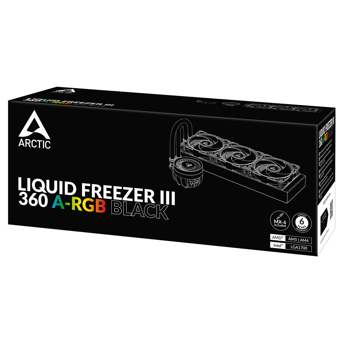 ARCTIC Liquid Freezer III 360 A-RGB - Multi Compatible All-in-One CPU Water Cooler with A-RGB