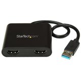 StarTech.com USB 3.0 to Dual HDMI Adapter, USB to 2x HDMI Monitor Converter for Windows (no support for macOS/ChromeOS/Linux) - TAA