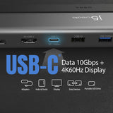 j5create JCD554 USB4® Triple 4K Display Docking Station, Black